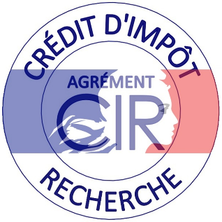 Logo Crédit d'Impôt Recherche.  Matissart is approved by the French ministery of Education and research.