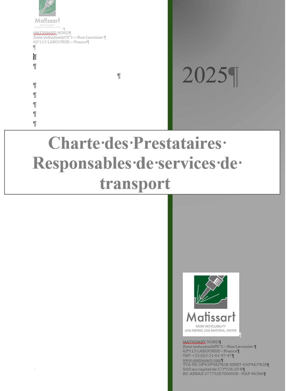 Image charte de la logistique